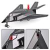 1/400 Scale F-117 Fighter Jet Diecast Metal Military Stealth Airplane Toy - Nighthawk Alloy Model Aircraft with Pullback Action, Lights and Sound