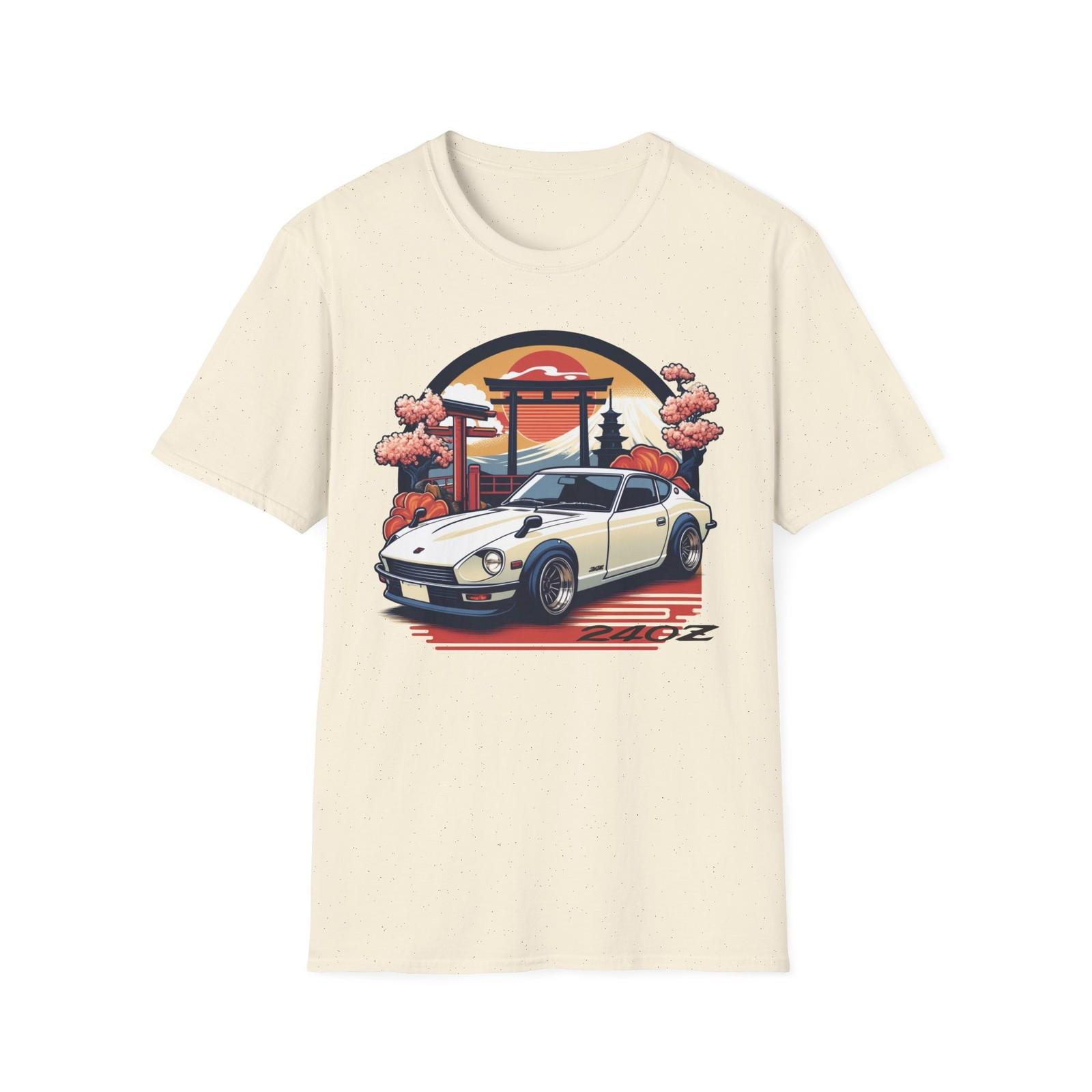 Vintage Datsun 240Z Japanische Ästhetik T-Shirt - Unisex Weißes Grafik-T-Shirt - Must-Have für JDM-Enthusiasten & Retro-Stil-Liebhaber M gray