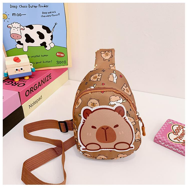 

Shoulder Capybara Printed Crossbody Chest Bag Children Outdoor Leisure Wallet хакі