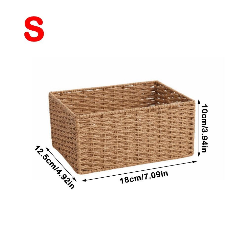 New Large Capacity Woven Storage Basket Handmade Reusable Snack Sundries Organizer Clothing Storage Basket