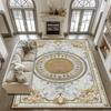 White European Marble Soft Living Room Carpet Home Decoration Light Luxury Fluffy Rug Easy Cleaning Non-slip Large Floor Mats
