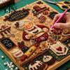 Three Dimensional Bead Craft DIY Christmas Pearl Painting Kit, Handmade Decorative Art for Starter Set Home Decor, Funny Diamonds Kit Adults Beginners