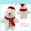 Christmas Snowman Pillow Adorable Santa Hat Decorative Plush Cushion