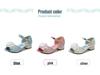 Girls' Crystal High-Heeled Sandals - Elsa Princess Style for Summer 2024