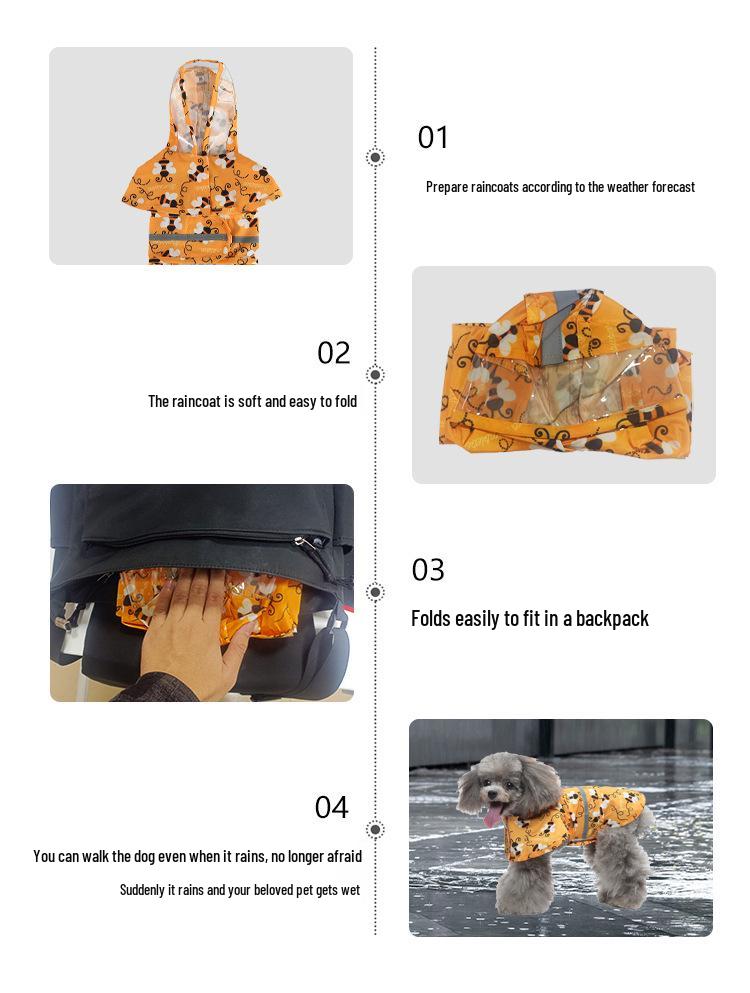 Reflective Dog Raincoat Costume: Summer Bathing Duck Design for Small Dogs