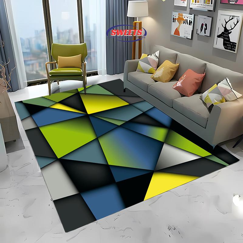 3D HD Visual Abstract Art Carpet for Living Room Bedroom Hallway Long Strip Anti-slip Soft Area Rug Sofa Doormat Home Decor Mat