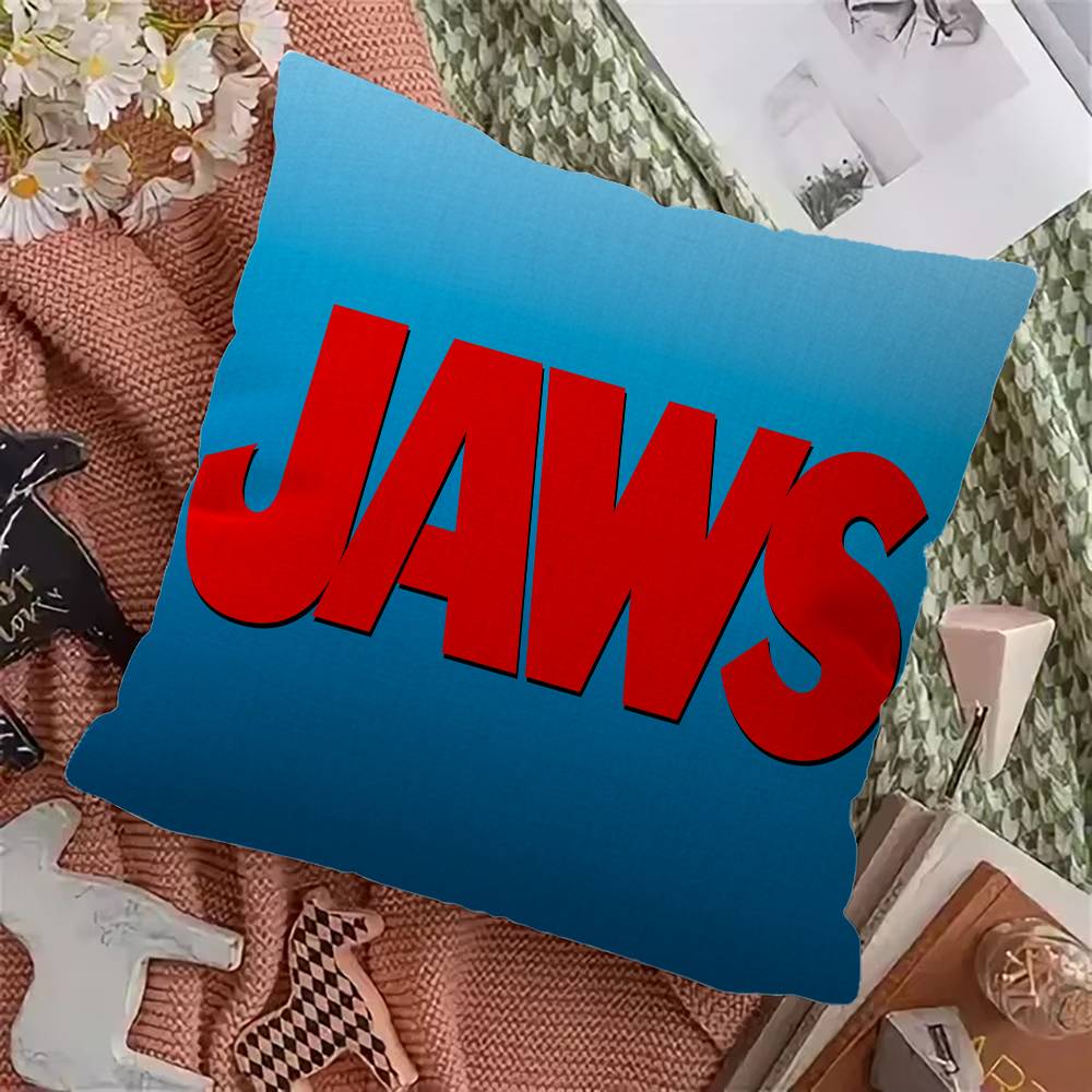 Classic J-Jaws Thriller Movie Cushion Cover Pillow Cover Decor Pillowcase Printed Cushion Case For Couch
