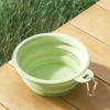 Folding Pet Bowl Portable Dog Water Bowl Foldable Pet Feeding Dish Collapsible Cat Bowl with Carabiner for Travel Outdoor Hiking