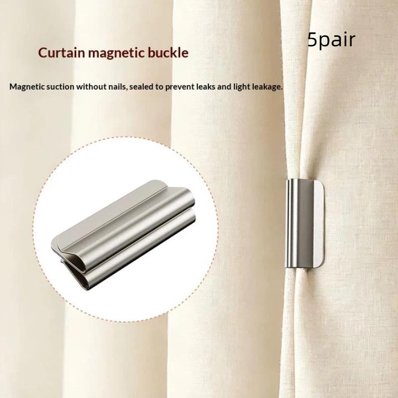 Magnetic Curtain Clips Easy Use Drill Free Curtain Fasteners for Bedroom Living Room Home Decor Strong Magnetic Tiebacks