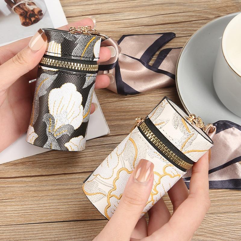 1PC new women's fashion change bag retro cute girl mouth red envelope student portable wallet earphone bag key bag