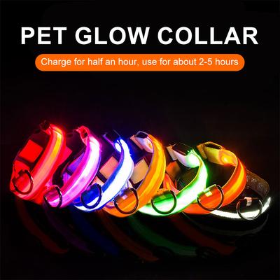 Blikající Svítící Obojek pro Psa LED Obojek pro Psa USB Dobíjecí Blikající Světlo Náhrdelníku pro Psa Zajišťuje, že Vaši Milovaní Psi Budou Vidět v Noci