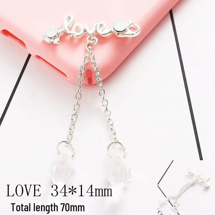 Ręcznie robione akcesoria do etui na telefon DIY: Inkrustowane diamenty, zawieszki w kształcie listu miłosnego i kropli wody dla stylowego piękna