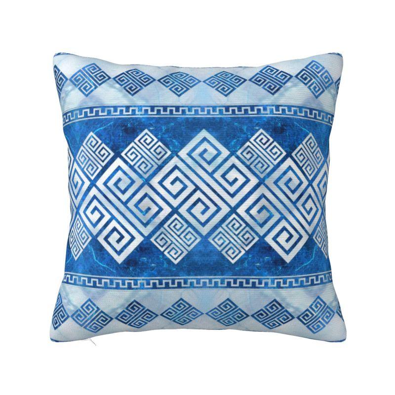 Luxury Greek Meander Black And Beige Design Cushion Cover for Sofa Soft Pillow Case Home Decorative