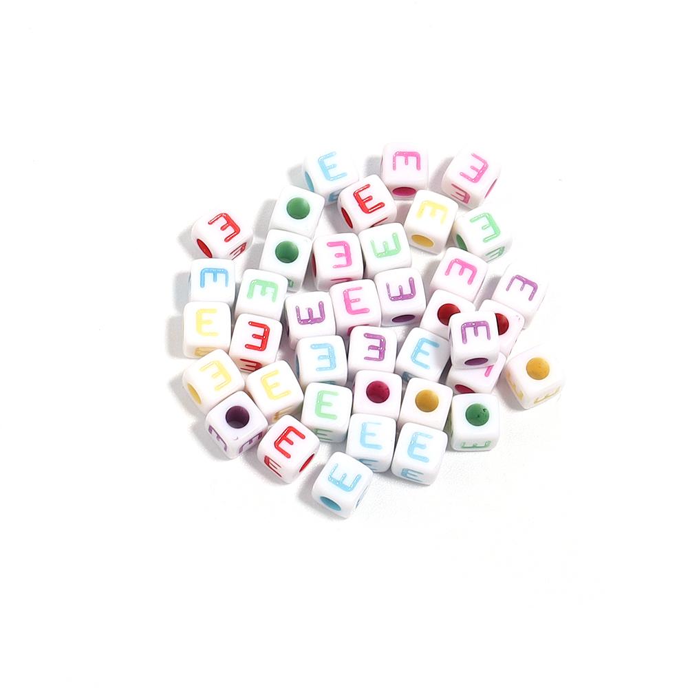 100pcs/lot  A-Z Acrylic Letter Bead Square Loose Spacer Alphabet Beads for DIY Bracelet Necklace Jewelry Making Supplies