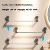 Adjustable No Drill Towel Rac Strongest Suction Cup 360 Rotate Bathroom Storage Space Saving Telescopic Rod Easy Install