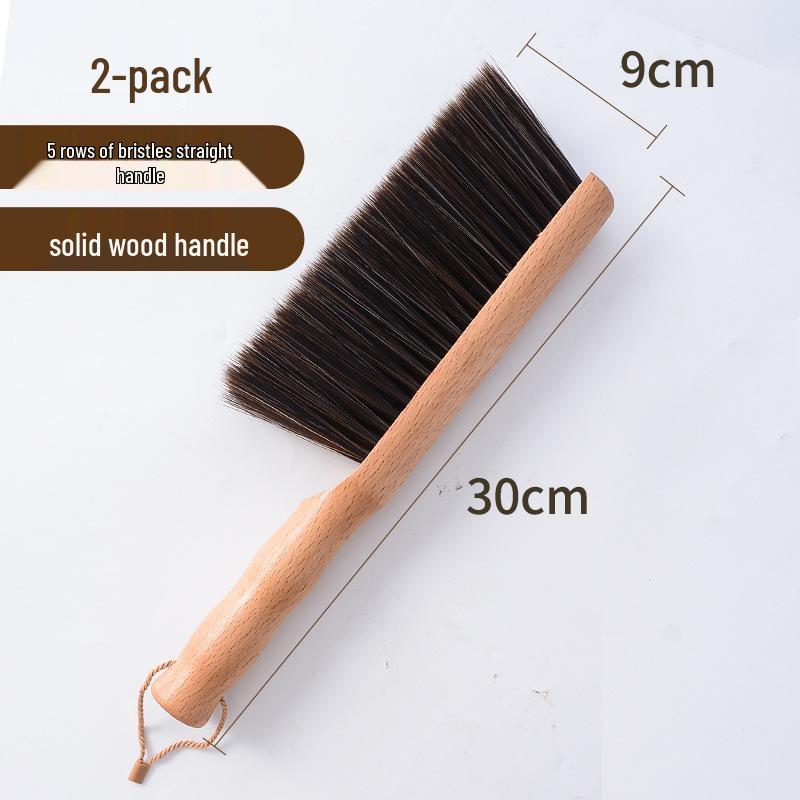 Weichborsten-Besen aus Buchenholz - Langer Stiel, Antistatischer Staubentferner für Schlafzimmer, Sofa und Bett.