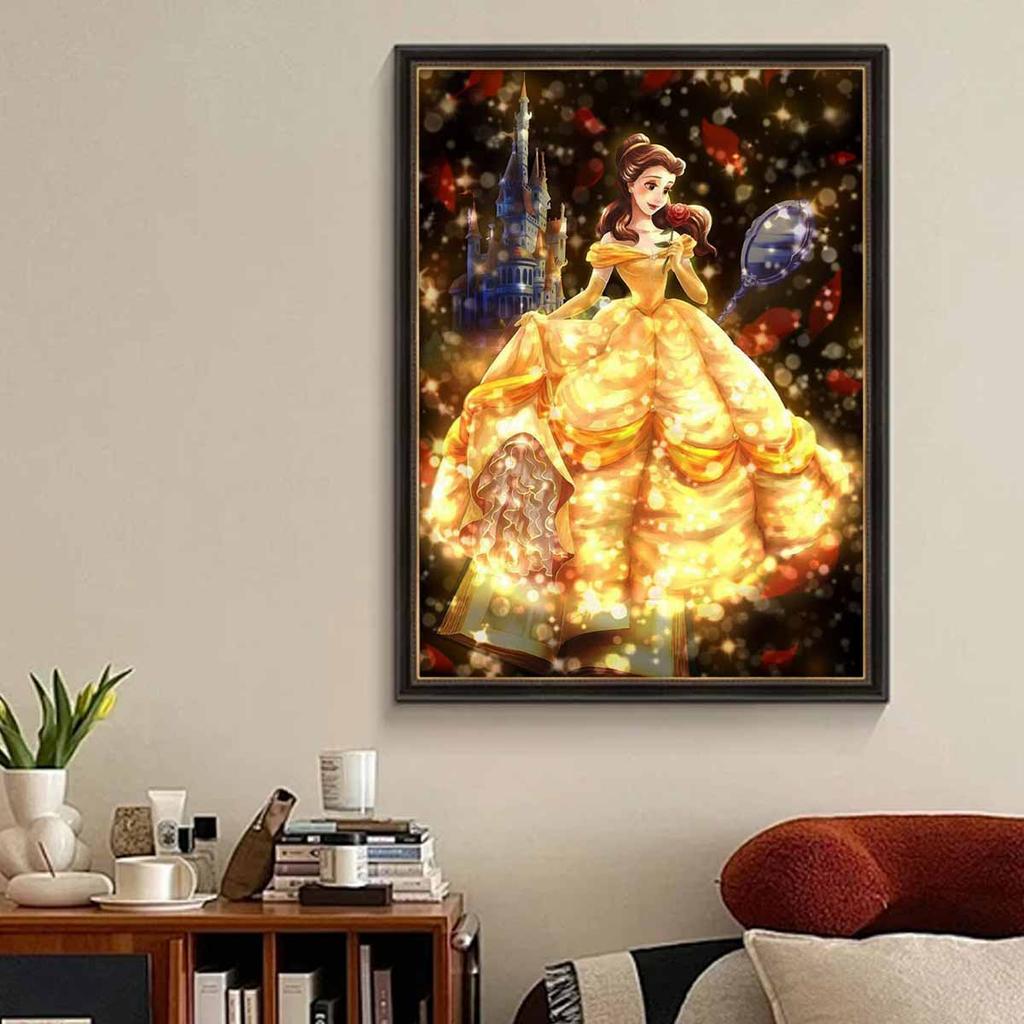 Full Round Diamond Painting Anime Beautiful Princess Art Rhinestone Picture Mosaic DIY 5D Cross Stitch Embroidery Home Decoration