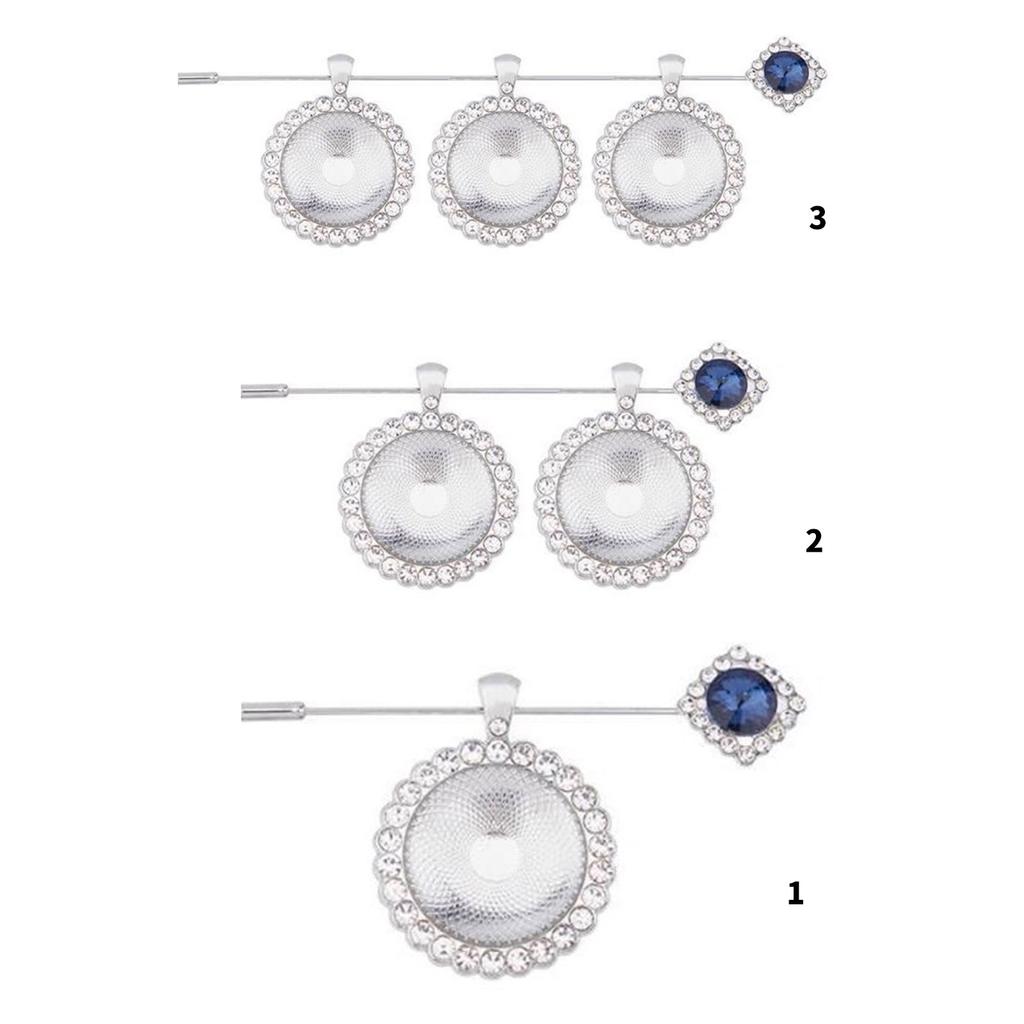 Memorial Photo Locket Charm for Wedding Bouquet Alloy Rhinestones Jewelry Accessory With Round Glass Cabochon