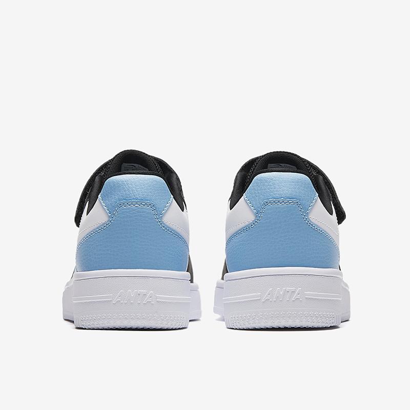 Anta Fashionable Comfortable Durable Lightweight Shock Absorbing Non-Slip Low-Top Skate Shoes Kids Sneakers Black Blue White A12448088-2