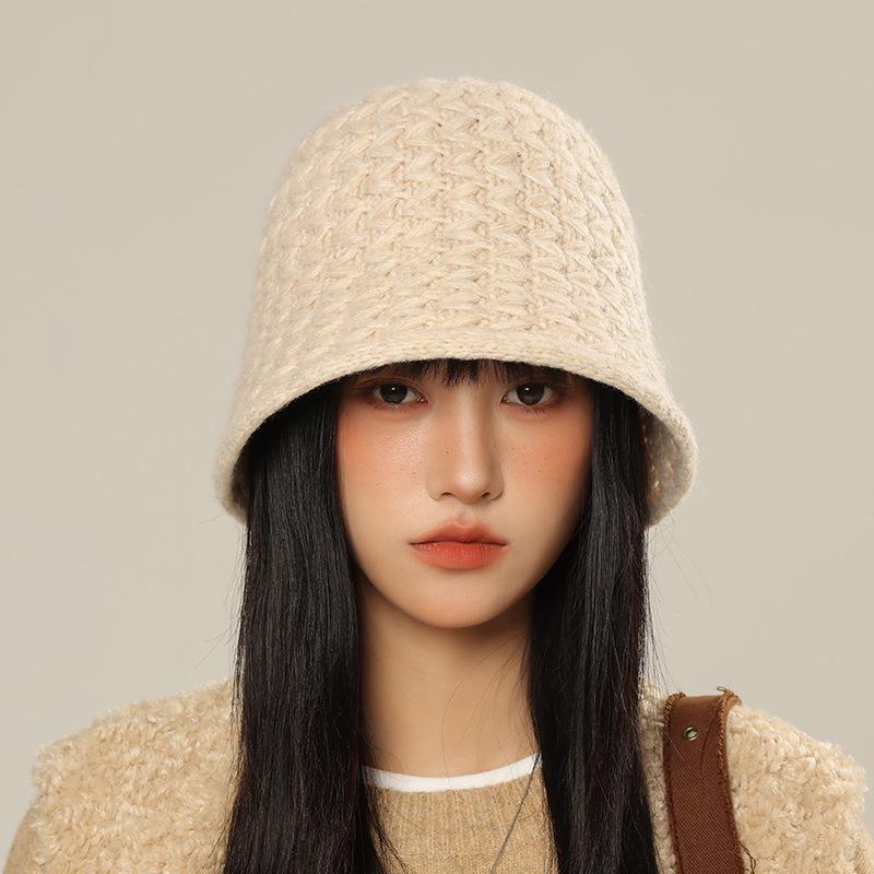 Autumn and Winter New Bucket Hat Women's Simple Versatile Solid Color Bucket Hat Trendy Foldable Washbasin Hat