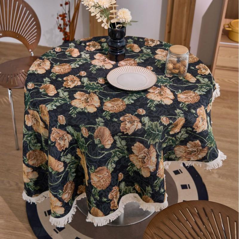 Bohemian Woven Tablecloth Tassel Table Cover Dining Mat Multi Color Home Decor