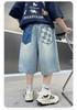 American Style Trendy Denim Shorts for Boys In Summer, Lightweight Five Quarter Pants, 2026 New Mid To Large Size Children's Handsome Pants