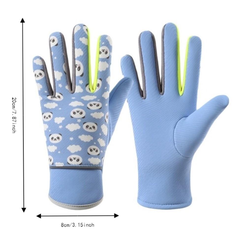 Panda Print Children Gloves Windproof Cycling Gloves New Warm Mittens for Boys and Girls