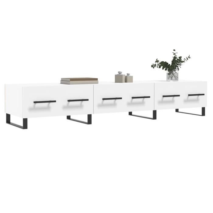 VidaXL Meuble TV blanc 150x36x30 cm bois d'ingénierie 829172