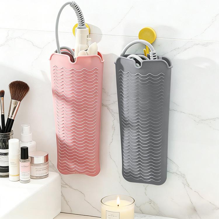 Silikon Hitzebeständige Lockenstababdeckung und Verbrühschutzmatte - Tragbare Hängende Reiseaufbewahrungstasche