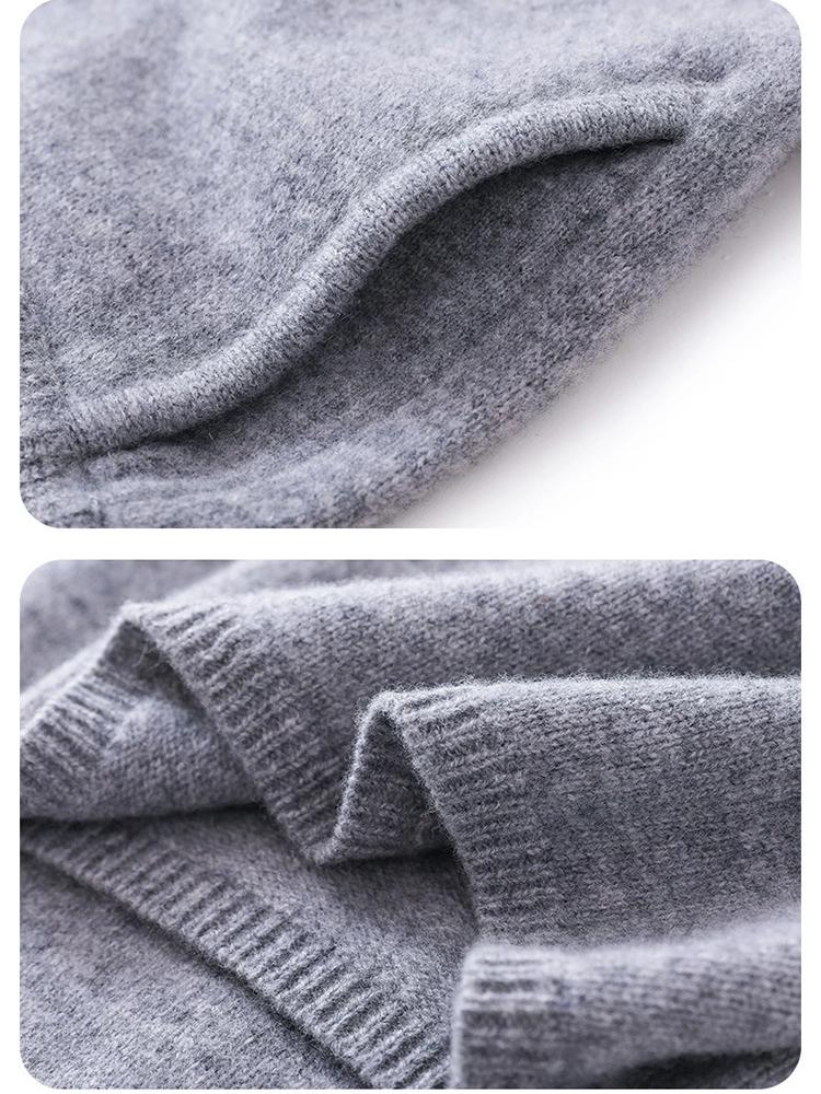 Casual Two-Piece Plus Size Wide-Leg Pants Knitwear Suit with Pockets