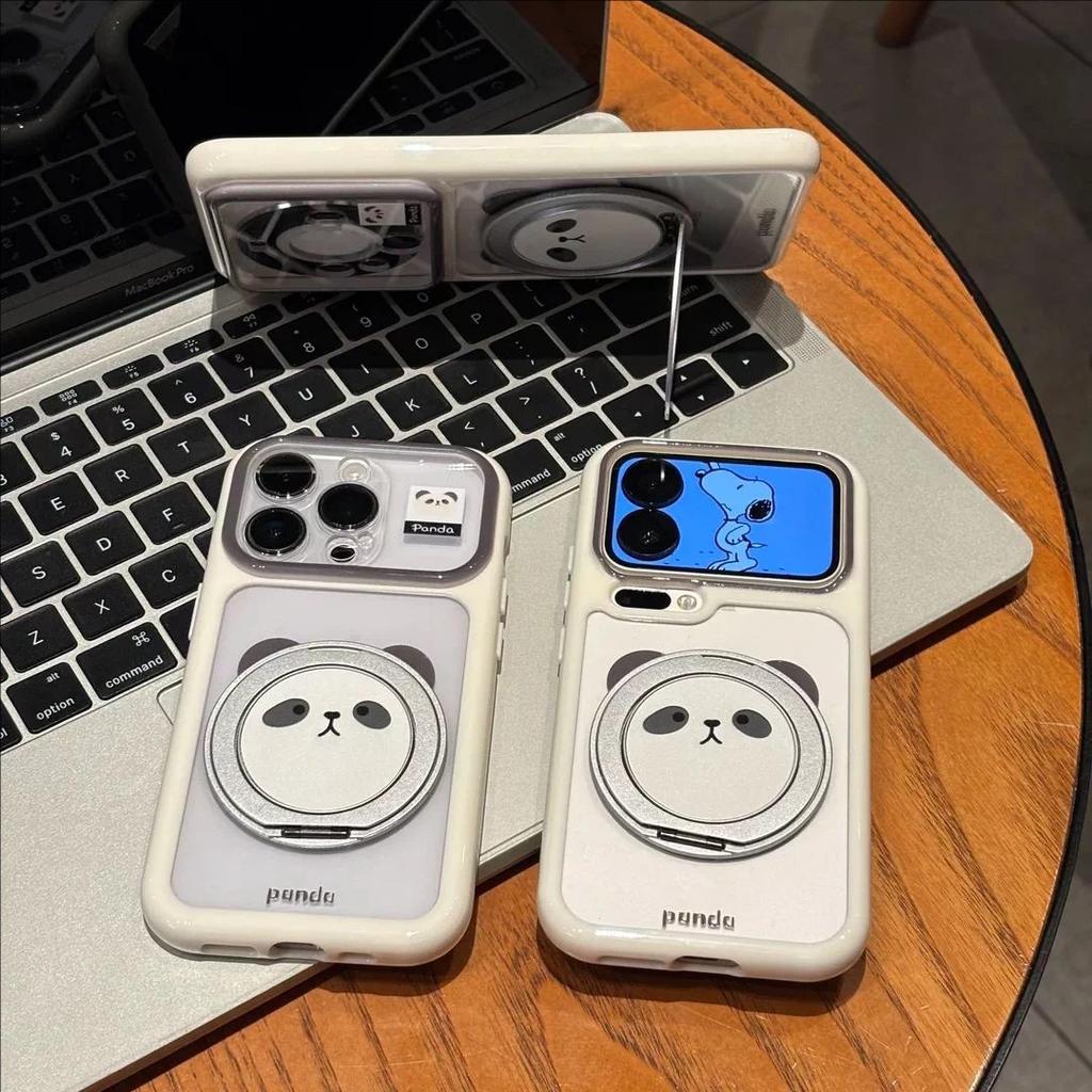 Cute Panda Rotating Bracket for iPhone11ProMax Mobile Phone Case Cute Apple 11/11 Case