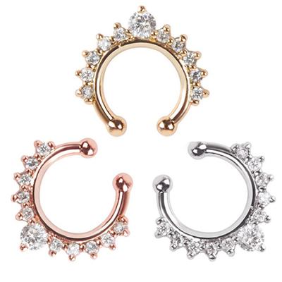 1 τεμ. Fake Septum Clicker Nose Ring Non Piercing Hanger Clip σε κοσμήματα