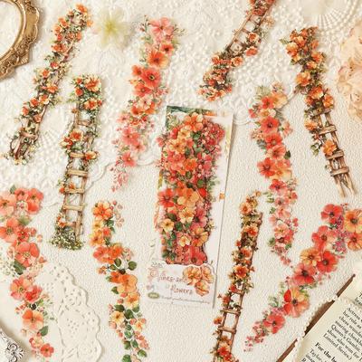 Office School Supplies Rattan Flower Series Original Plant Vine Material Landscaping Collage 6 Styles Kawaii Stickers Lovely
