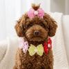 20Pcs Non-elastic Dog Hair Flower Lace Trim Pet Lace Headwear Pet Hair Tie  Daily Decoration
