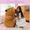 Peluche Capybara avec Feuille de Lotus Animal en Peluche Doux pour Anniversaire d'Enfant