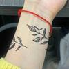 1Pc Leaf Armband Waterproof Temporary Tattoo Stickers, Long-lasting Waterproof for One To Two Weeks, For Arm, Leg.