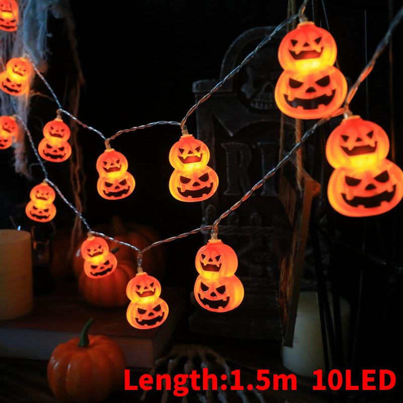 

Led Battery Powered Pumpkin Lights For Halloween Party Decoration Lamp Gift 10LED