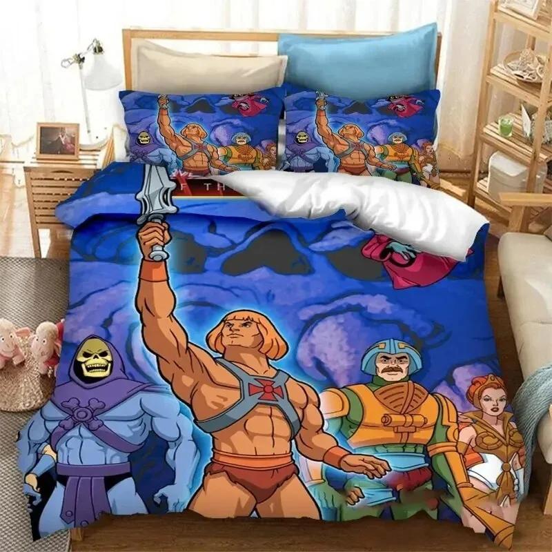 He man The Masters of The Universe Comfortable Duvet Quilt Cover Pillowcase Bedding Set Children Bedroom Decoration Home Textile