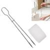 Stainless Steel Cup Brush Bottle Brush Scrubber with   Handle with Hanging   for Cleaning Wine Glasses, Tumblers and