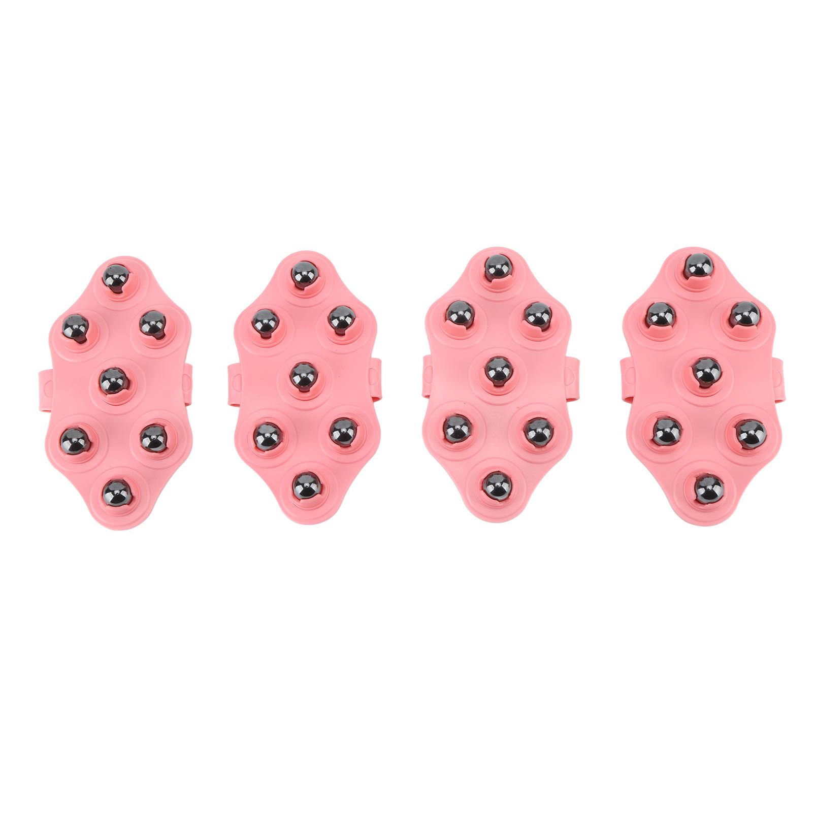 

4 шт. Массажная перчатка в форме ладони с 7 магнитными роликовыми шариками для мышц, спины, шеи, суставов, стоп