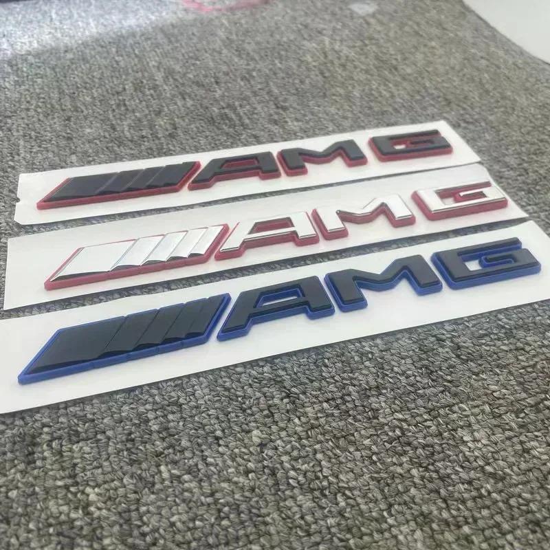 For Mercedes Benz New Color 3D ABS Car Rear Trunk Badge AMG Letters Sticker For Mercedes Benz A B C E CLA C63 C63S E53 GT SLK W176 W205 W177 C260L
