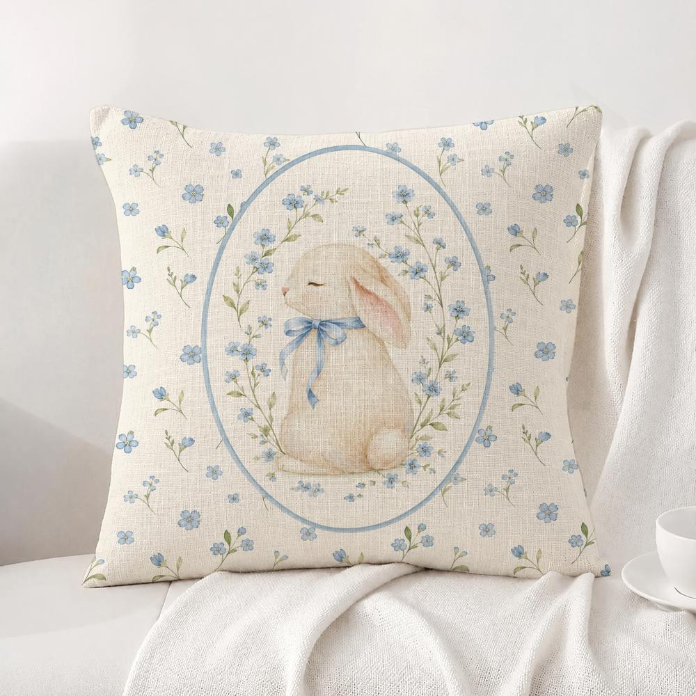 Character Peter Rabbit Cushion Cover Natural Linen Pillowcase Set AllinOne Decor Cushion Cover for Sofa Bedroom Chair
