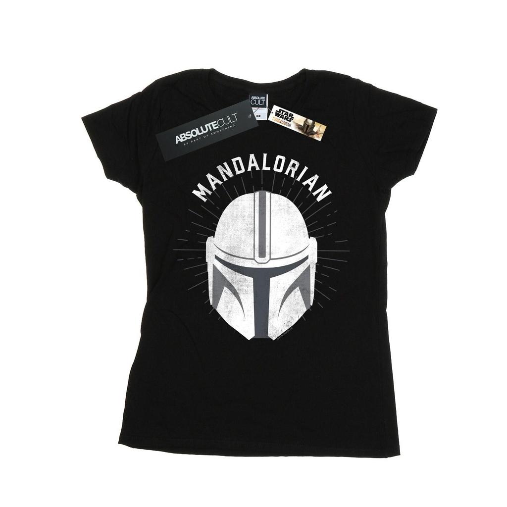 Star Wars Womens/Ladies The Mandalorian Helmet Cotton T-Shirt