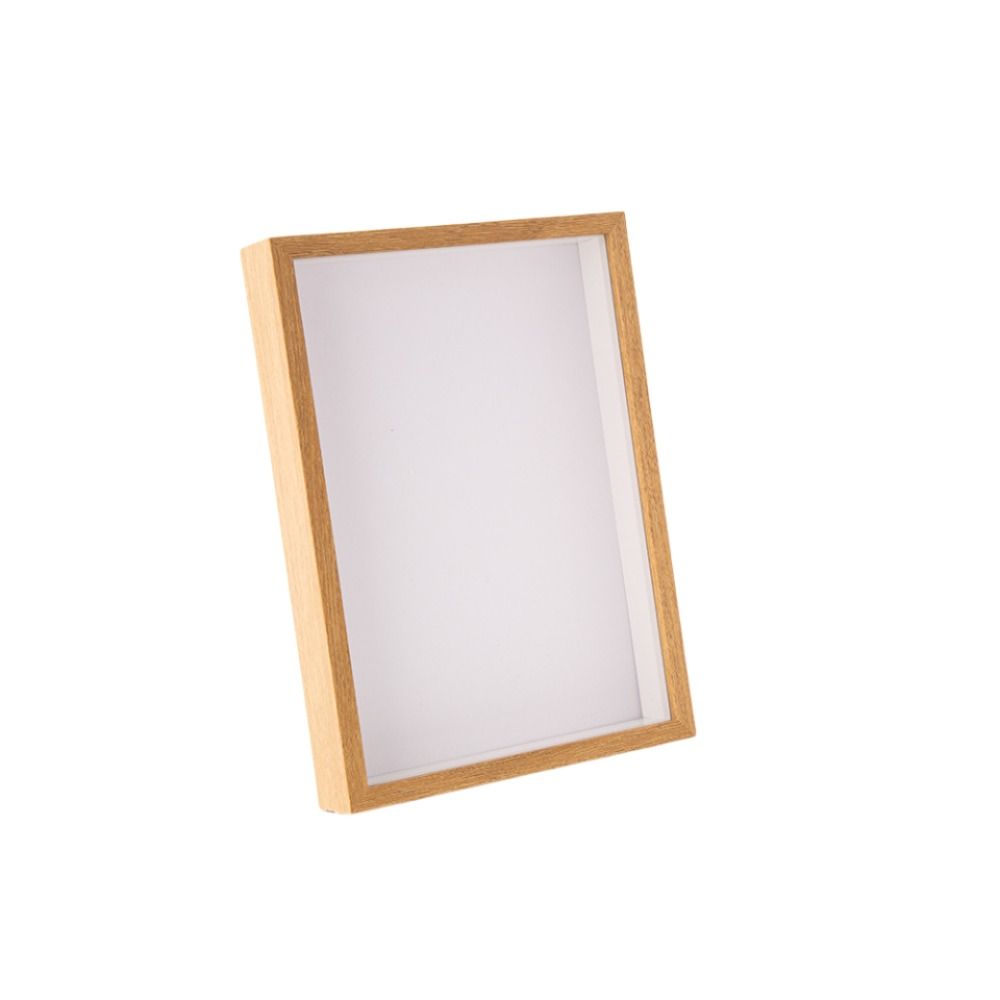 1PC Shadow Box Frame Multi-size Wooden Photo Frame For Dried Flower Rectangular Glass Display Case For Flora Ticket Crafts