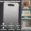 Titanium Cutting Board - Upgraded Thickened (0.08 in) Non-Deforming 100% Pure Titanium Cutting Boards with Non-Slip Pad, Food-Grade Double-Sided