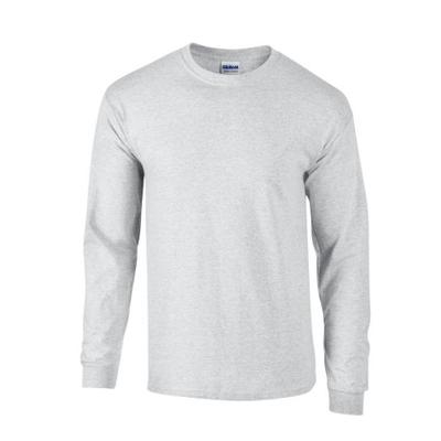 Unisex Adult Ultra Plain Cotton Long-Sleeved T-Shirt