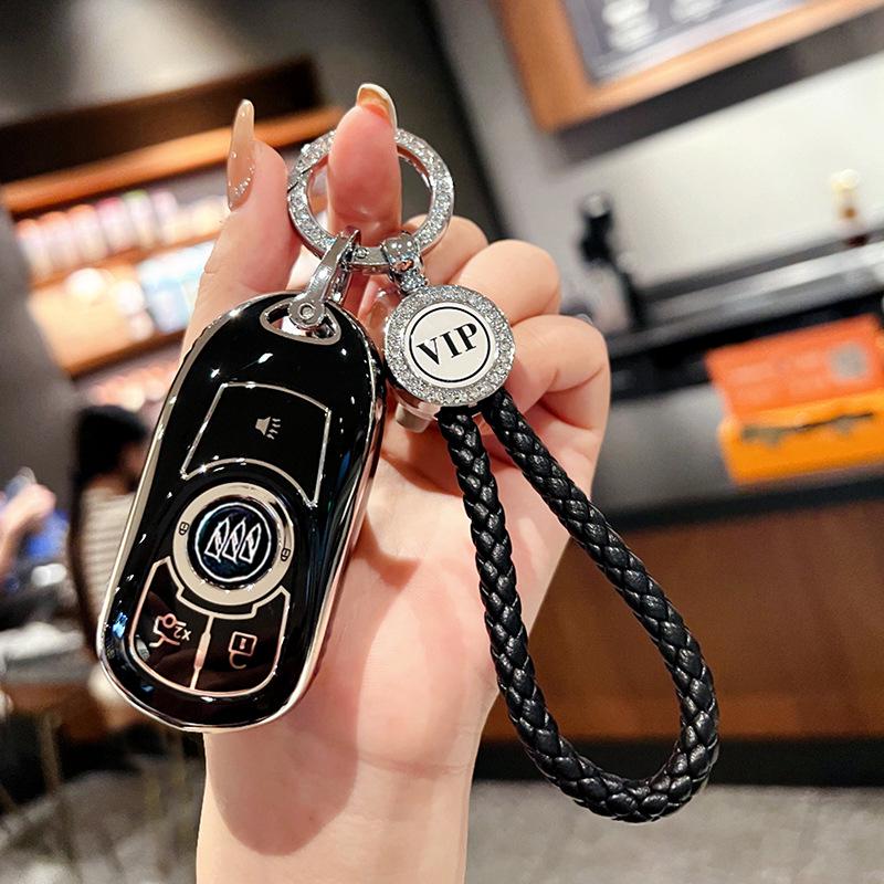 Premium Key Case for Buick Regal, Envision, GL8, LaCrosse, Enclave, GX and Weilan 7 Cars - Women's Shell Buckle Bag