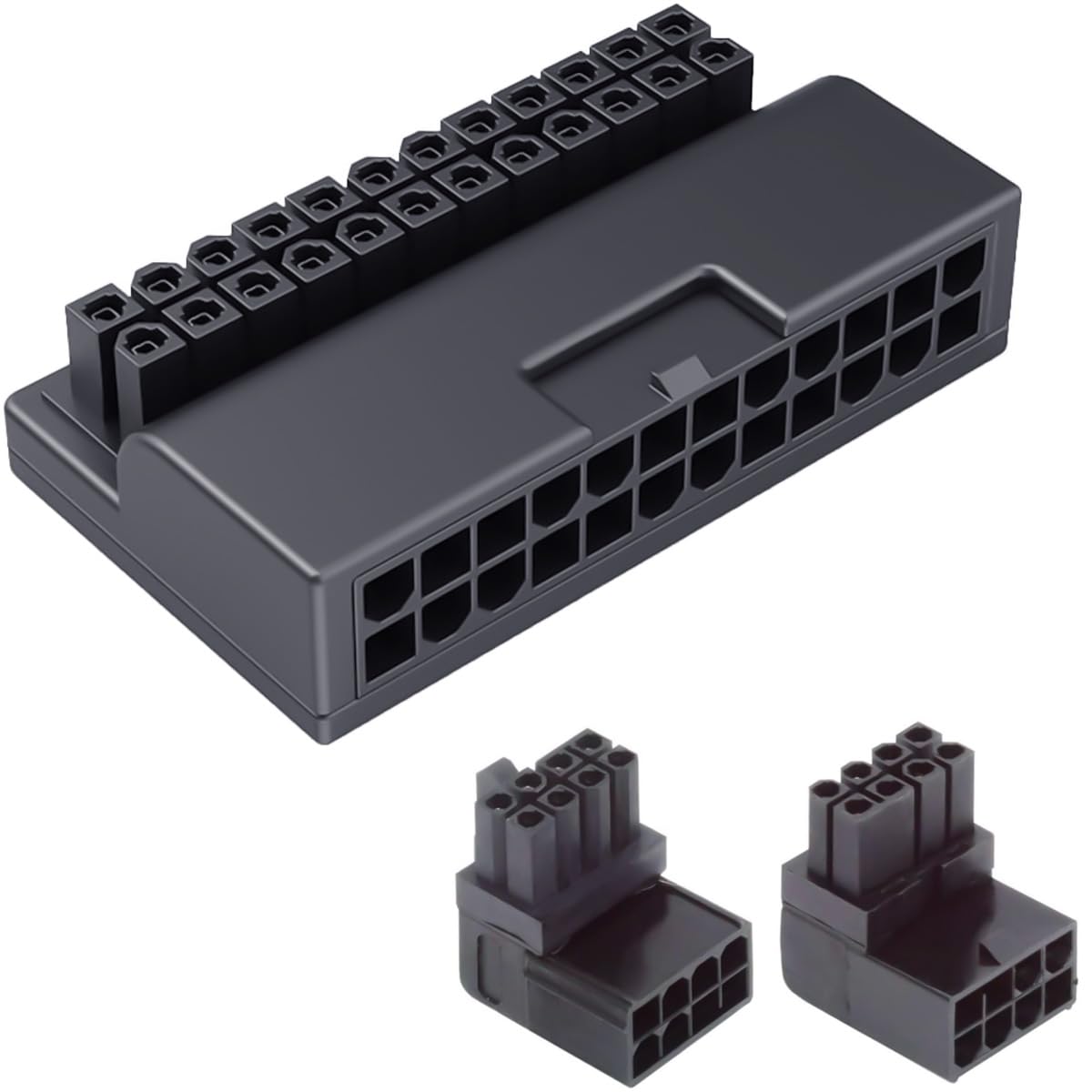 

DAOKAI ATX 24 Pin Male to Female Adapter 90 Degree Changer ATX 8P Male to Female Conversion Mainboard Motherboard Header Power Connector for Desktop