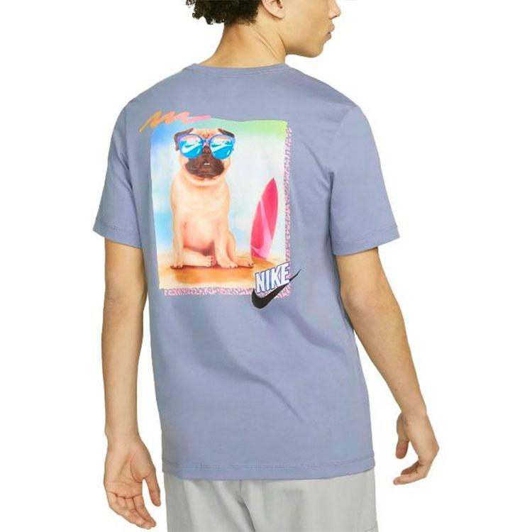 Nike Pug Logo T-Shirt 'Blue' Men's FD6637-493
