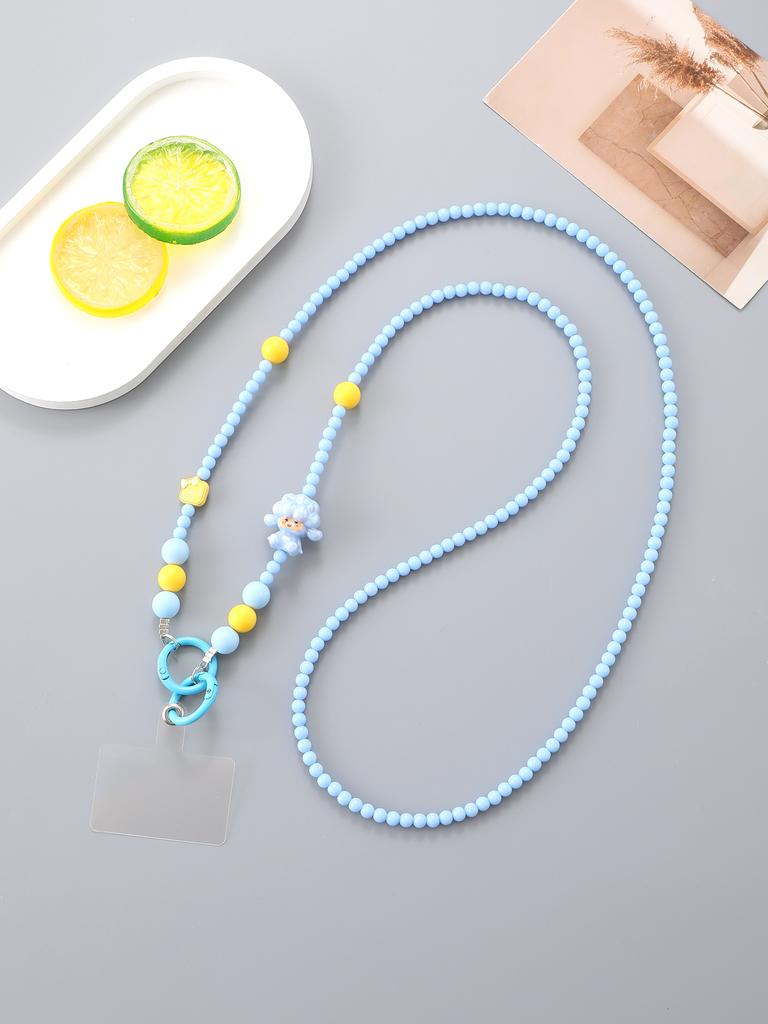 Summer New Cartoon Cute Lamb Phone Case Hanging Chain For Women's Crossbody Chain With Transparent Card
